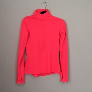 Nike reflective running half zip sweater neon pink